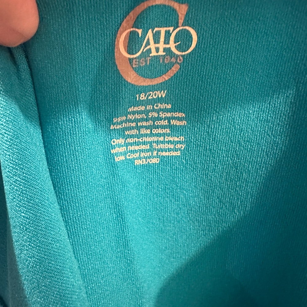 Cato Brown Blazer with Blue Accent with matching Pants and tank - Picture 4 of 5